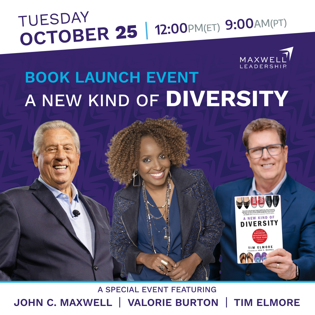 TimElmore's tweet photo. Join me, @TheJohnCMaxwell, and @valorieburton on Tuesday, October 25th at 12PM ET for the launch of my newest book, A New Kind of Diversity. https://t.co/9yp1TLGPOu https://t.co/6bK3Lsfqwc