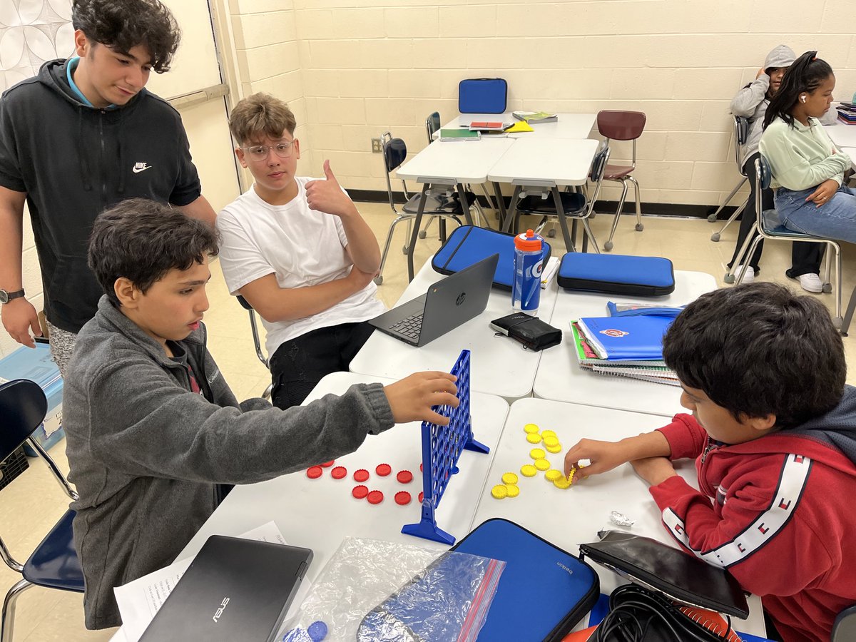 FinleyMath's tweet photo. Discussion of game strategy continues with connect 4. #cridgepride https://t.co/qT6ZK1ivsV