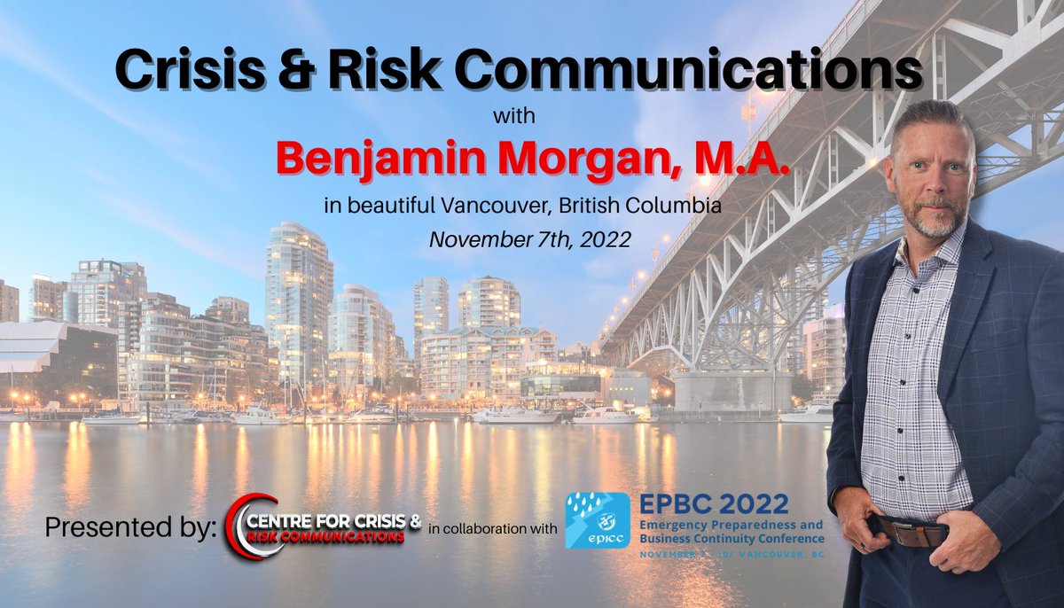 Centre4Crisis's tweet photo. Hey #vancouverbc Are you interested in #crisiscommunication and #riskcommunication and #communication in high-stress and high-concern situations. Join us for a one day workshop as part of the #EPBC Conference. #publicrelations #emergencymanagement https://t.co/8hD9Xbjyi1