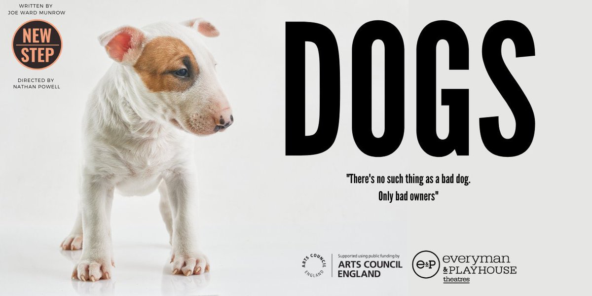 NathanPowell141's tweet image. #DOGSTHEPLAY our first ever @NewStepTC show is on at the playhouse studio next week from the 12th to the 15th October. Link below, really proud of what we’re making, would love you to come see it!

everymanplayhouse.com/whats-on/dogs