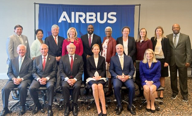 Mobile Airport Authority President, Chris Curry, joined other area leaders this morning to welcome Philippe Etienne, French Ambassador to the US, and Emily Haber, German Ambassador to the US!