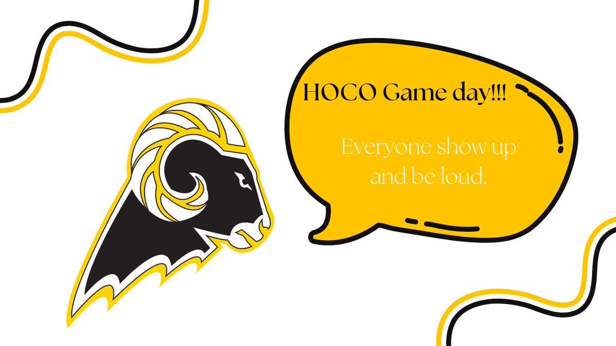 Hey Everyone!!
Homecoming game is tonight, everyone show up, be loud , and support the Rams! #RISE22 #HOCO22