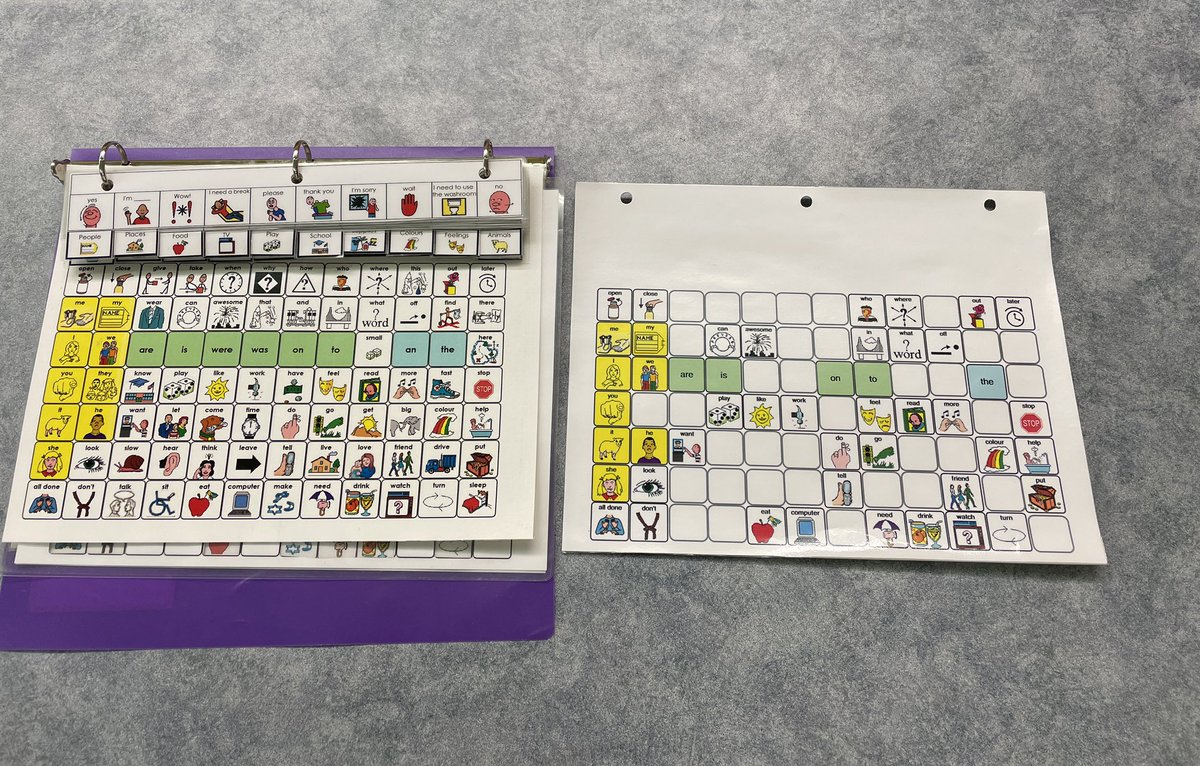 SCDSB_SLP's tweet image. The #SCDSBSLP team works hard to promote inclusion and acceptance of our non-speaking/minimally speaking Ss and to increase awareness of Augmentative &amp;amp; Alternative Communication systems like Flip ‘n Talks and core boards. #AACAware2022 #AAC #AACAwareness