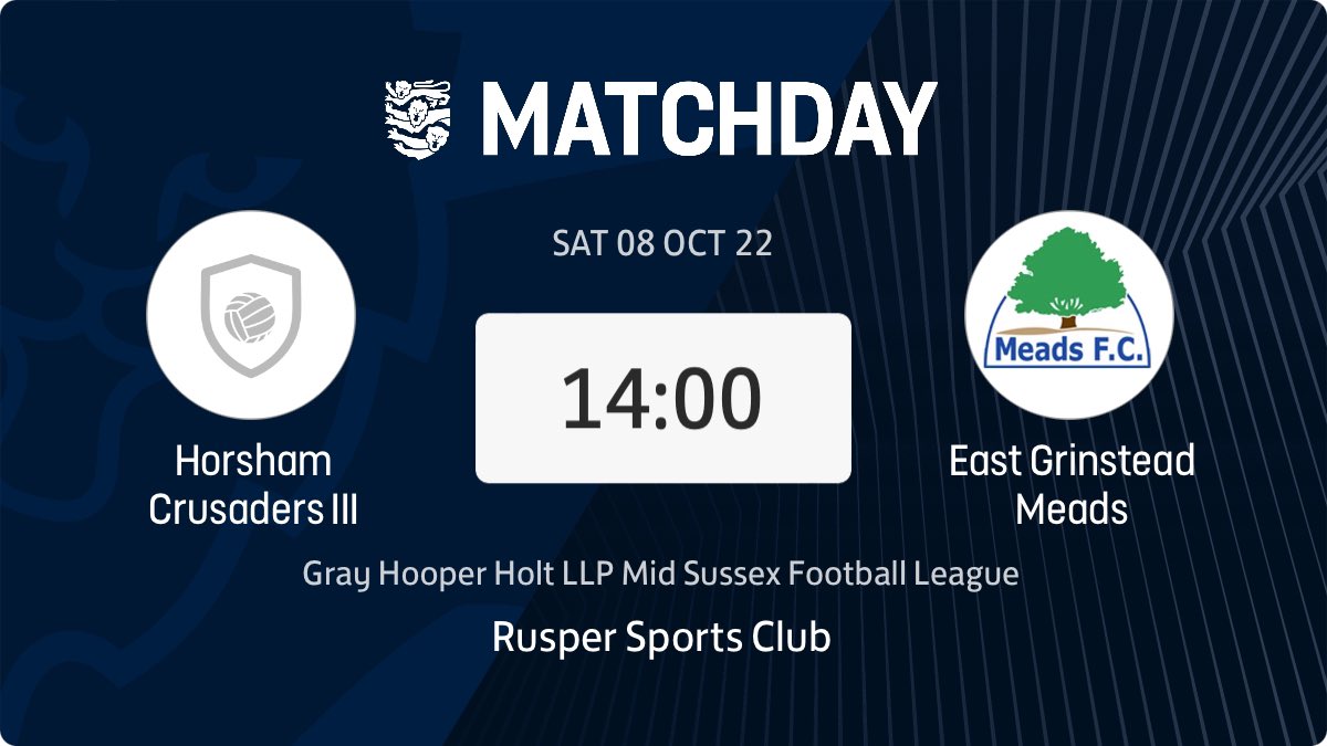 Back in league action this weekend vs <a href="/HCrusadersFC/">Horsham Crusaders FC</a> III.