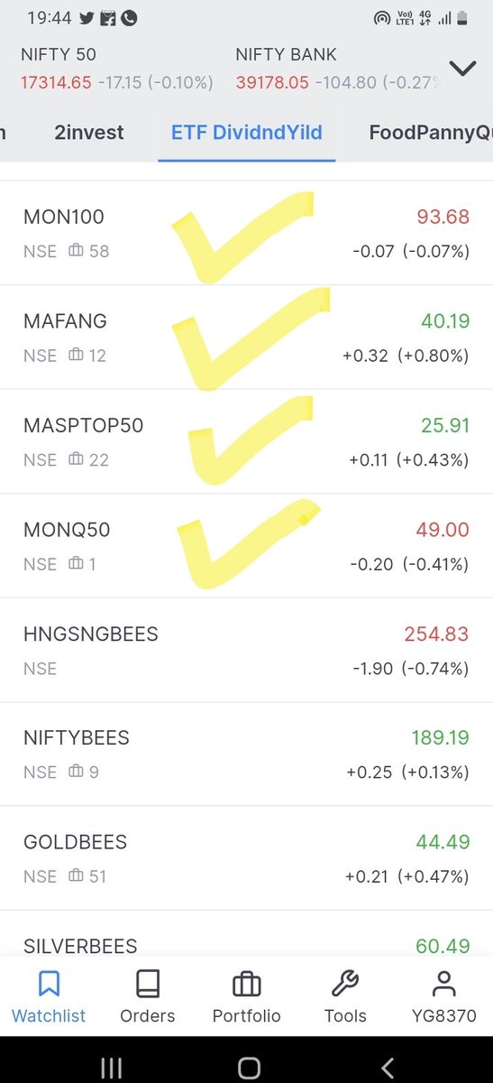 SandhuInvesting's tweet photo. These are some good ETF to invest in US stocks from India. Daily US markets falling so Try to buy these ETF, when there is sufficient fall in price from current prices. Just add in watchlist and enjoy investing in 🇺🇸 from 🇮🇳 with Zerodha https://t.co/CkageLBkxM
#usetf #recession https://t.co/To2aH401AK