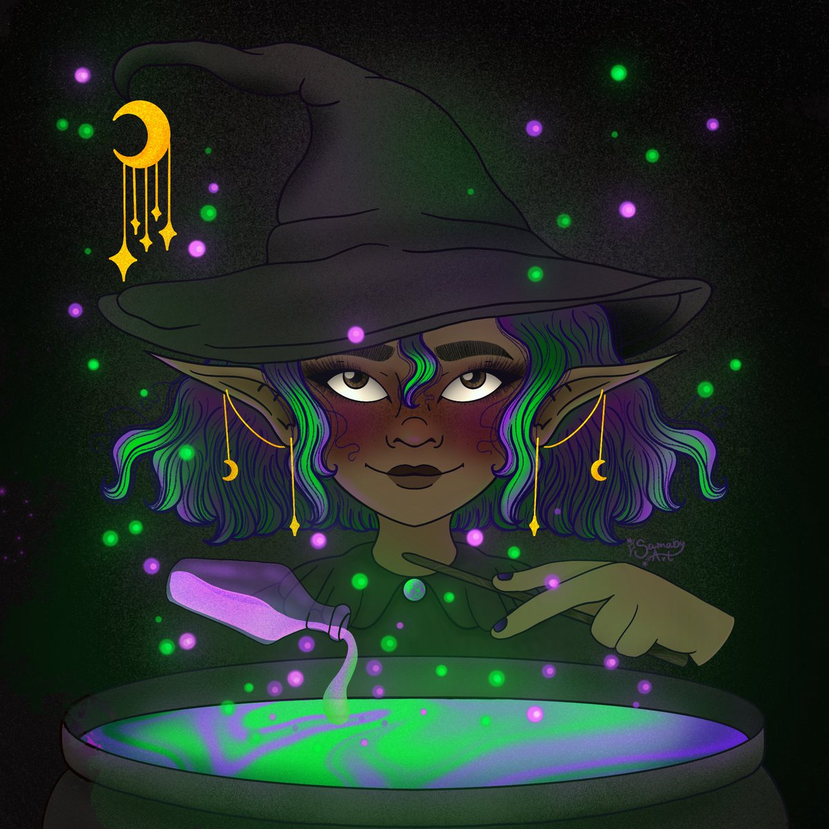SamabyArt's tweet photo. Witch Potion

#drawing #inktober2022 #art #digitalart https://t.co/v23k1Oq5ji
