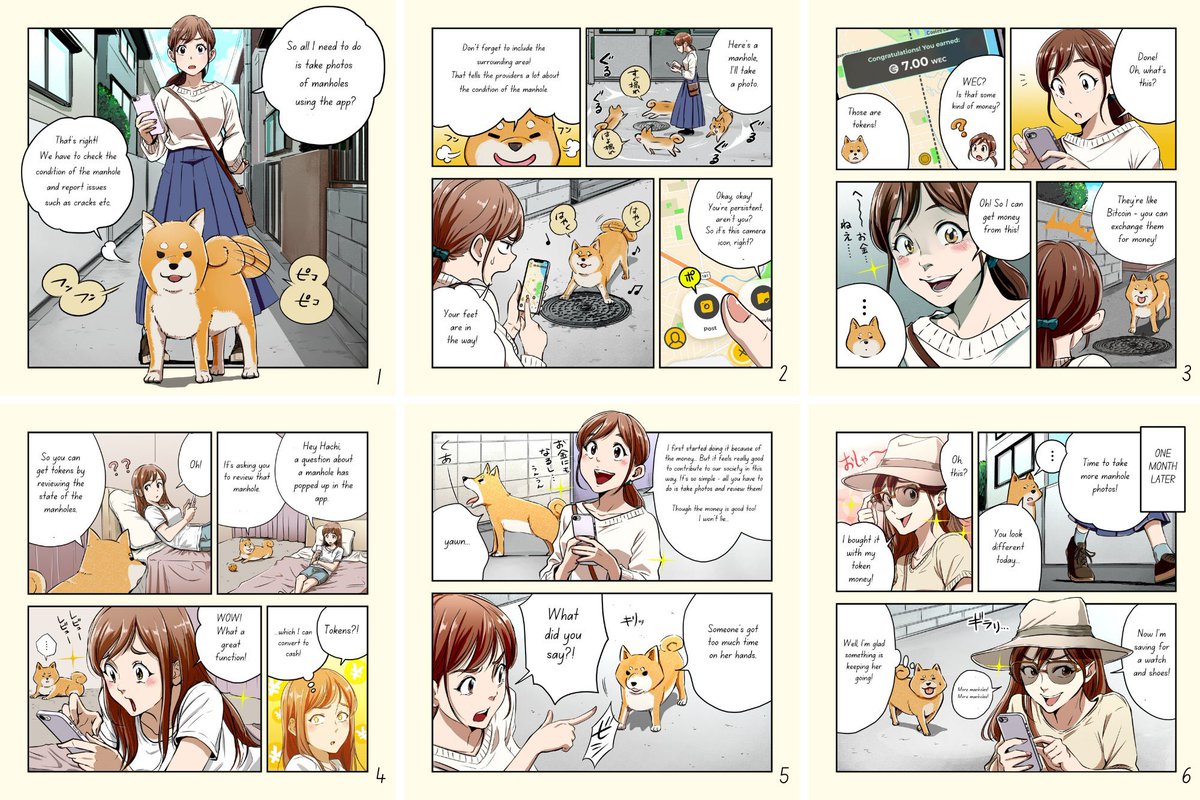jessepollak's tweet photo. this japanese app to decentrally map and maintain manhole covers is incredible

the comic to explain the process and how crypto fits in is even better https://t.co/x7xmHsD3mN