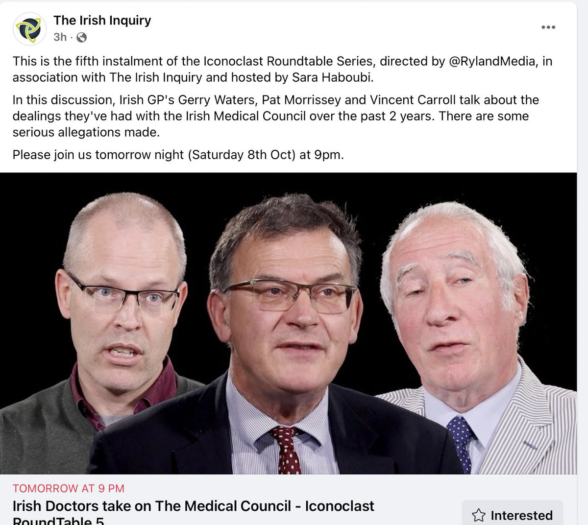 sarahlmull82's tweet photo. Watch The Best #IrishDoctors Speak Their Minds Regarding The Medical Tyranny &amp; Bad Government at 9pm 2Night  

https://t.co/59aVvWowYJ

Announcin #ICONOCLAST Produced by @irishInquiry

https://t.co/VWga3BjHhw 

#SaveIreland https://t.co/1kLVvDjnga