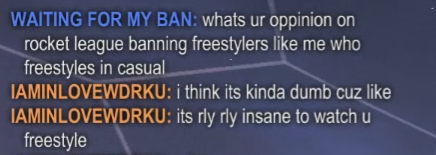 just went in casual to freestyling in cas after almost a year break from it. this was my first game and the first interaction i had