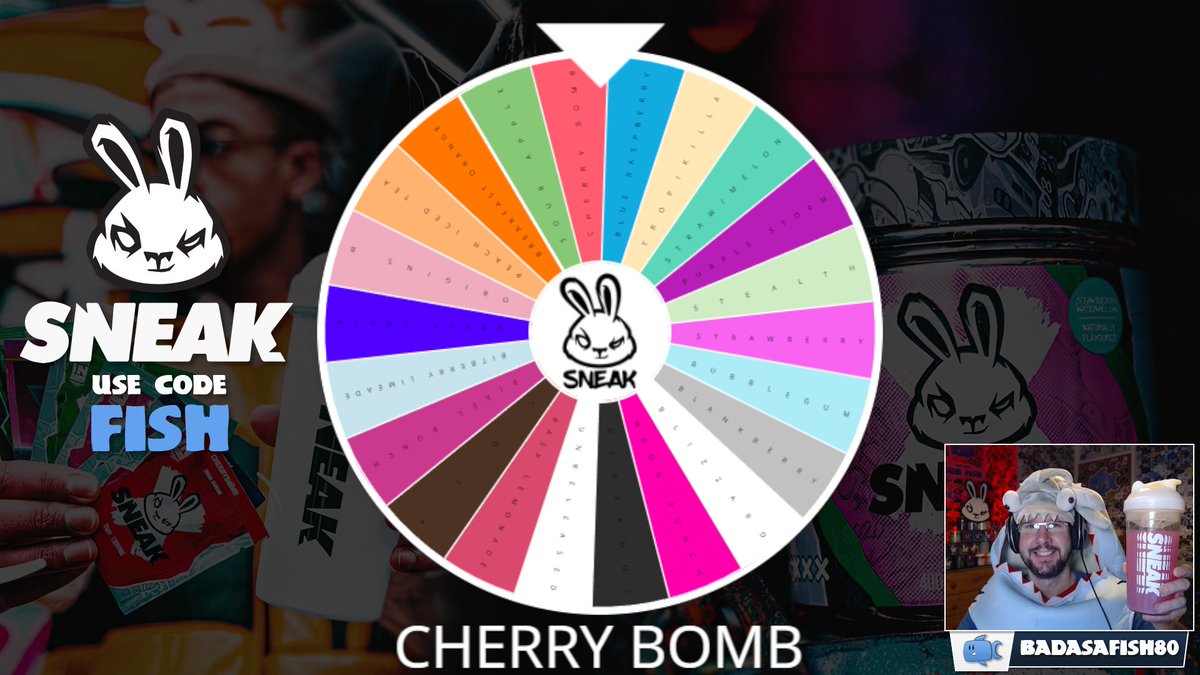 Badasafish80's tweet image. 🍒💣🍒💣🍒💣🍒💣🍒💣

The Sneak Spinner gave us the gift of Cherry Bomb today - one of my favourites!!!

Get yours today @ sneakenergy.com and be sure to use code FISH.

Also live on Twitch!
#sneak #sneakenergy #codefish