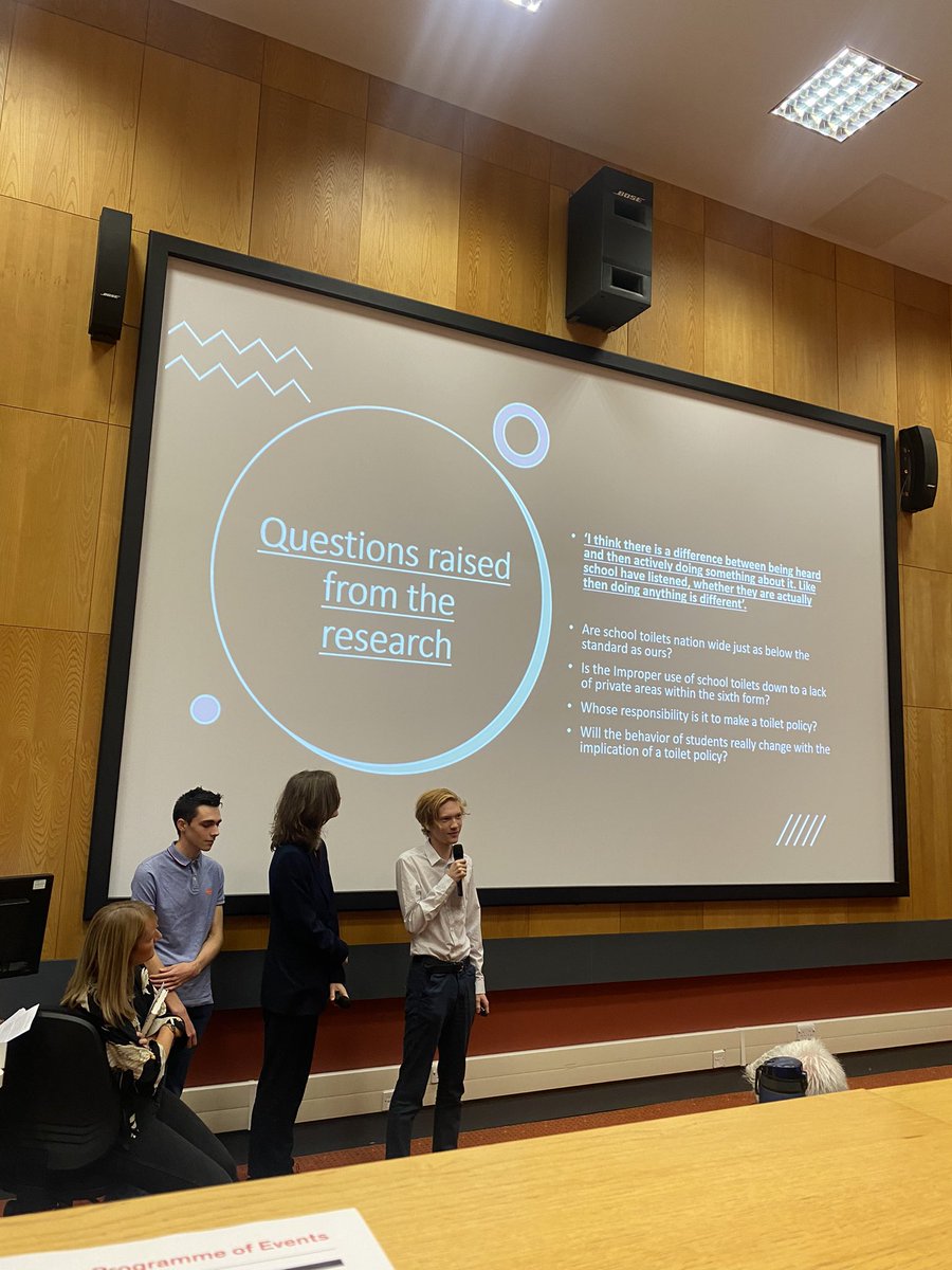 Awesome to see young people presenting at #ESRR2022 <a href="/YorkStJohn/">York St John University</a> alongside PhD researcher @AliceLittlePhD. Actual youth voice(s) in the room when talking about youth voice makes all the difference. We need more of this!