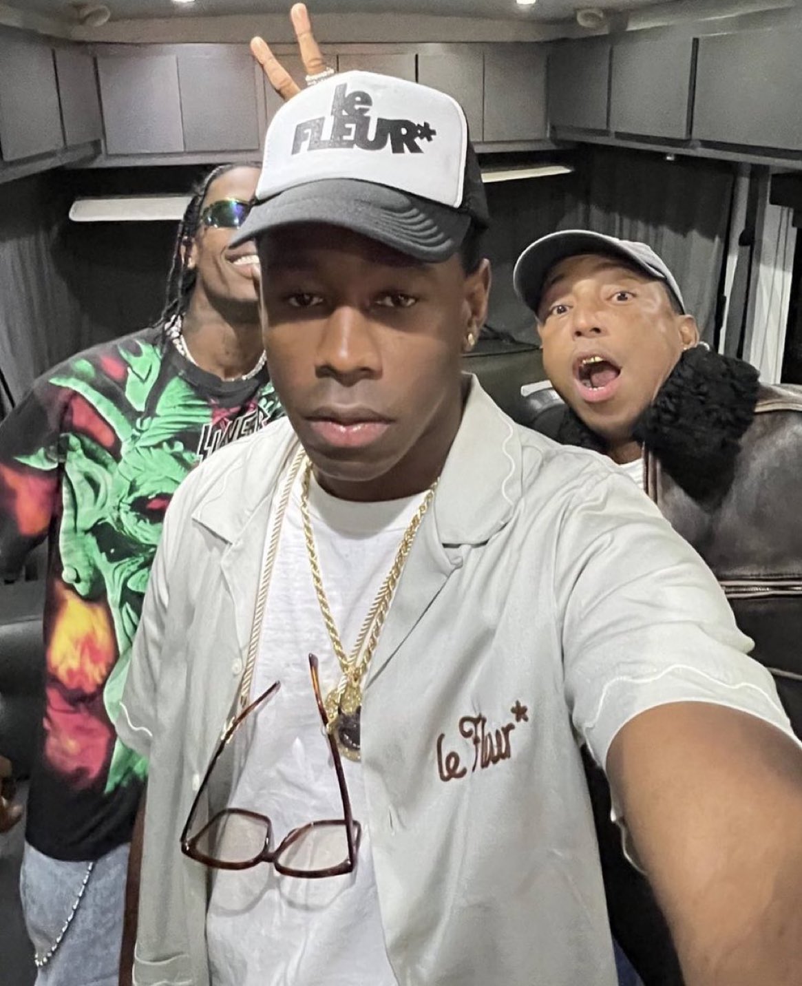 RapTV on X: Tyler the Creator with Travis Scott and Pharrell ‼️👀   / X