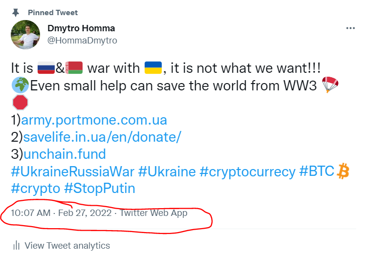 HommaDmytro's tweet photo. @elonmusk @KyivPost If you are not fan of WW3 pls check my post from Feb 27th 2022
https://t.co/b2JmebHiHD https://t.co/8U0eqFqx4B