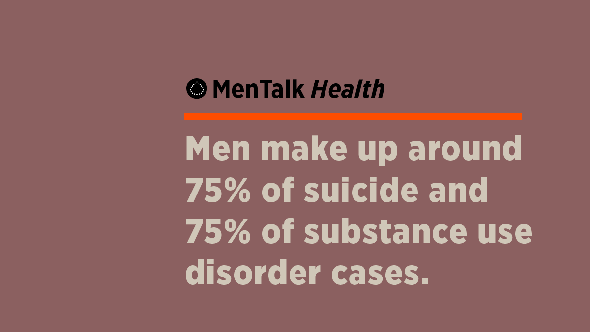 BeyondType2's tweet image. Men make up around 75% of suicide and 75% of substance use disorder cases. Despite this, they are less likely to seek help for their mental health. 

Add your voice to the #MenTalkHealth conversation and find resources for mental health support here: bit.ly/3Cqy2a2