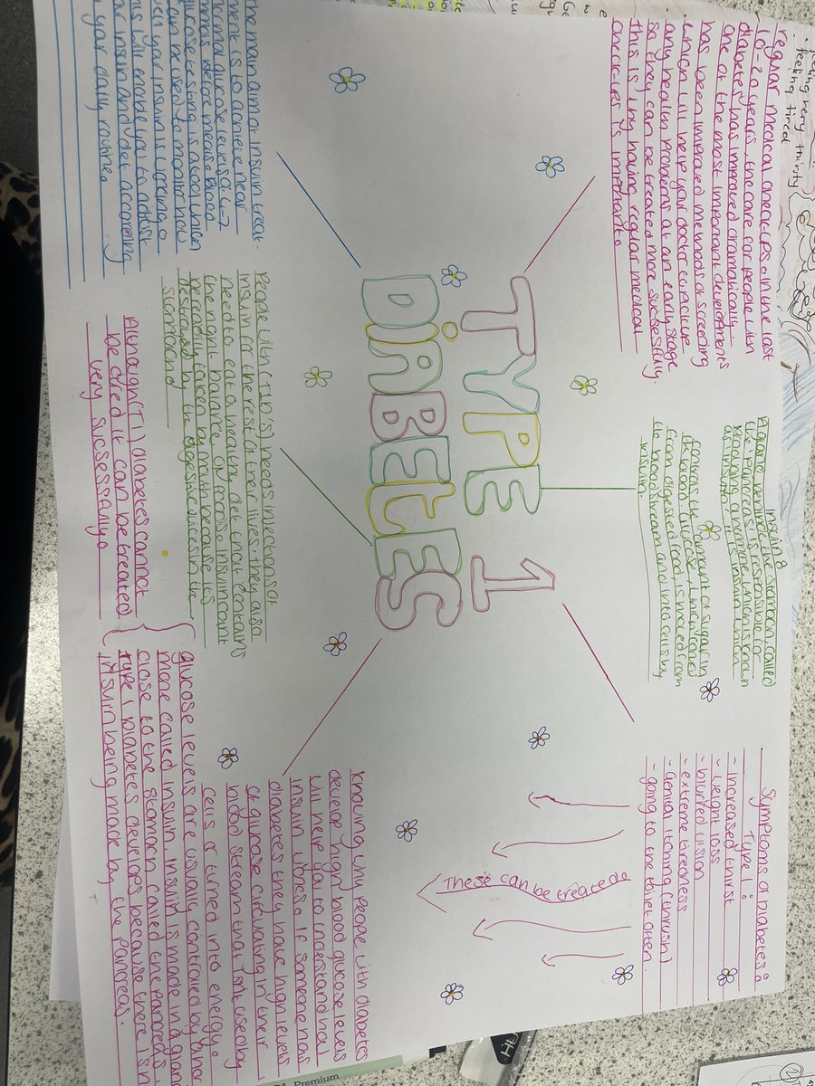 Mrs Hawkins was blown away with what her Y11 class produced in Biology today, they then were able to use these wonderful research sheets to teach each other about diabetes type 1 and 2! #proud #wearebbs
