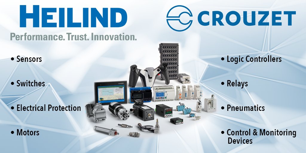 Heilind's tweet photo. Check out @_CROUZET_ portfolio of solutions, including #AutomationControl components, motors and other motion control items, #switches, #CircuitProtection products, position #sensors and cockpit control components. #automationforeveryone #Heilind

https://t.co/o9igduaIDu https://t.co/5nziYlsNGe