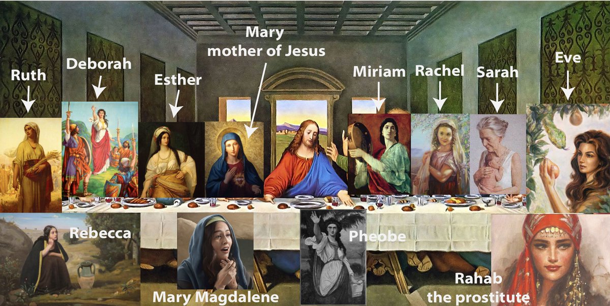 every week in @t550 we explore a different theme of learning by creating. this week, our theme is "remixing!" so for my project, i decided to remix da Vinci's The Last Supper...introducing:𝘛𝘩𝘦 𝘛𝘸𝘦𝘭𝘷𝘦 𝘔𝘢𝘵𝘳𝘪𝘢𝘳𝘤𝘩𝘴, because they too, deserved a seat at the table 😉