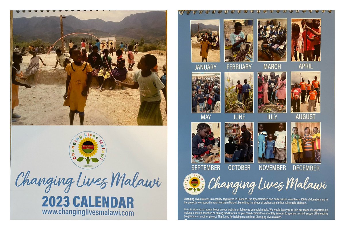 sissell_black's tweet photo. Our #2023calendar has arrived! £10 plus p&p all money towards #building a #school #please #help great for #Gift #gifts #Christmasgifts #malawi www.changinglivesmalawi @FriendsMalawi #letsbuildaschool #orphans #donate #presents #calendar #dates #education https://t.co/9scnmo0dT6