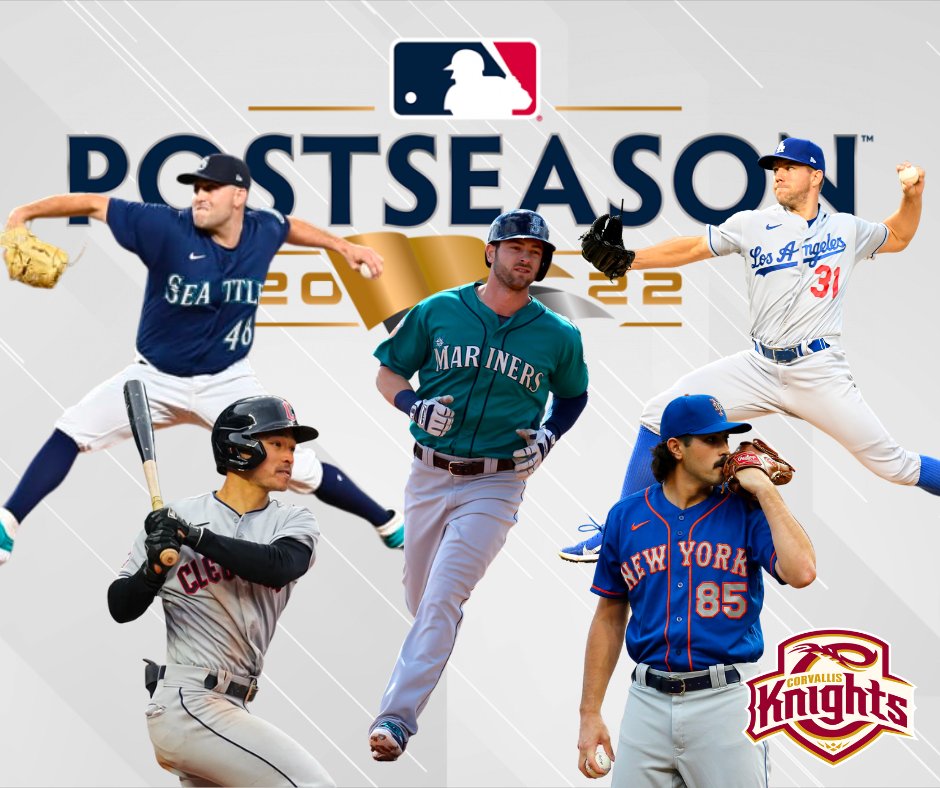 KNIGHTS IN THE POSTSEASON Good luck to our five Knights alumni competing in the MLB playoffs! Tyler Anderson (’09, UO) - @Dodgers Matt Boyd (’10, OSU) - @Mariners Mitch Haniger (’10, Cal Poly) - @Mariners Steven Kwan (’16, OSU) - @CleGuardians Stephen Nogosek (’13, UO) - @Mets
