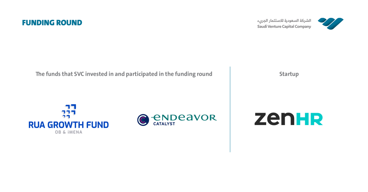 Congrats to the funds we invested in, @rua_vc and <a href="/endeavor_global/">Endeavor</a>, for participating in a growth funding round of SAR 37.5M ($10M) in <a href="/zenhrms/">ZenHR</a>, a Saudi cloud-based HR software provider.

For more details: bit.ly/3eg7Ju6