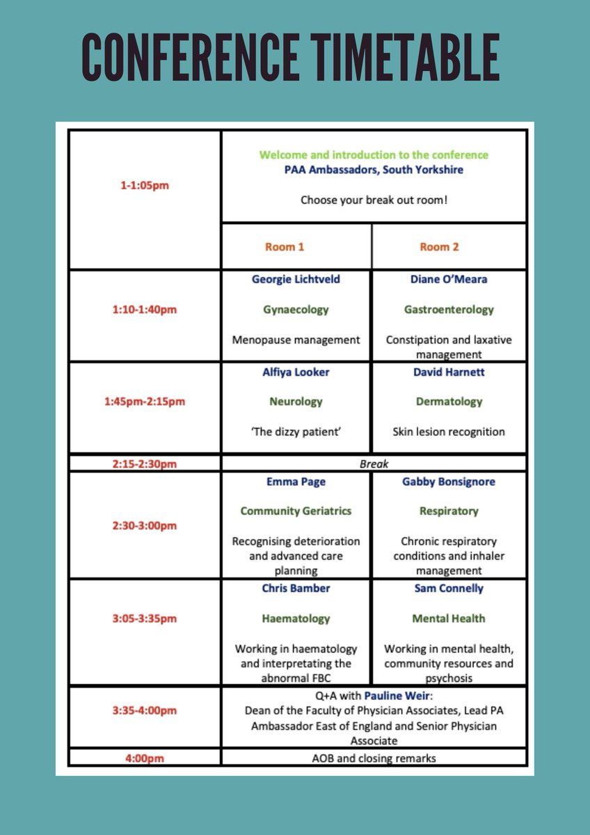 What a positive PA week it's been! To end PA week, we would love to continue showcasing PAs and share the final details for our upcoming CPD educational conference. Follow the link to sign up!
eventbrite.com/e/31122-virtua…