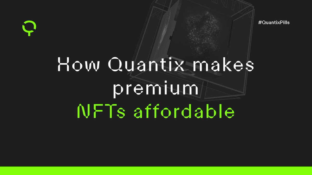 quantixnft's tweet photo. #QuantixPill π - 012
Rare and premium #NFTs are only accessible to a few because of their high prices. But what if anyone can own a piece of a #BAYC, #Moonbirds, or other blue-chips? This is how #Quantix does it!Β 1/3 https://t.co/orHncwUbH4