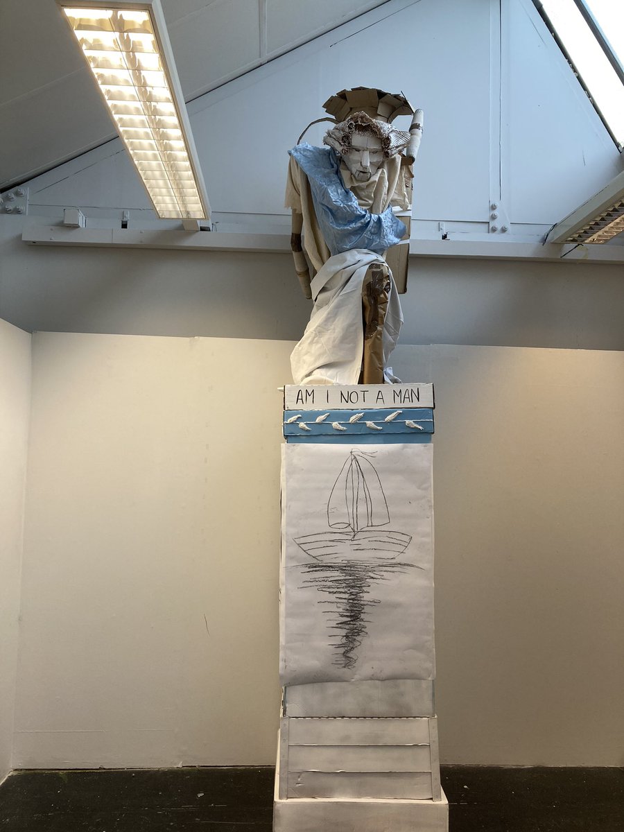 StaffsFoundatio's tweet photo. Monuments project finished: 7 takes on Stoke sculptures real and imagined. Here’s 4: Man of Steel, Wedgewood,  Mitchell, Cliff. well done @staffsuni_dta Foundation Art &amp; Design students for succeeding at such an ambitious first project. And thanks @Hugh_Wiliamson for joining us. https://t.co/hArkqse4an