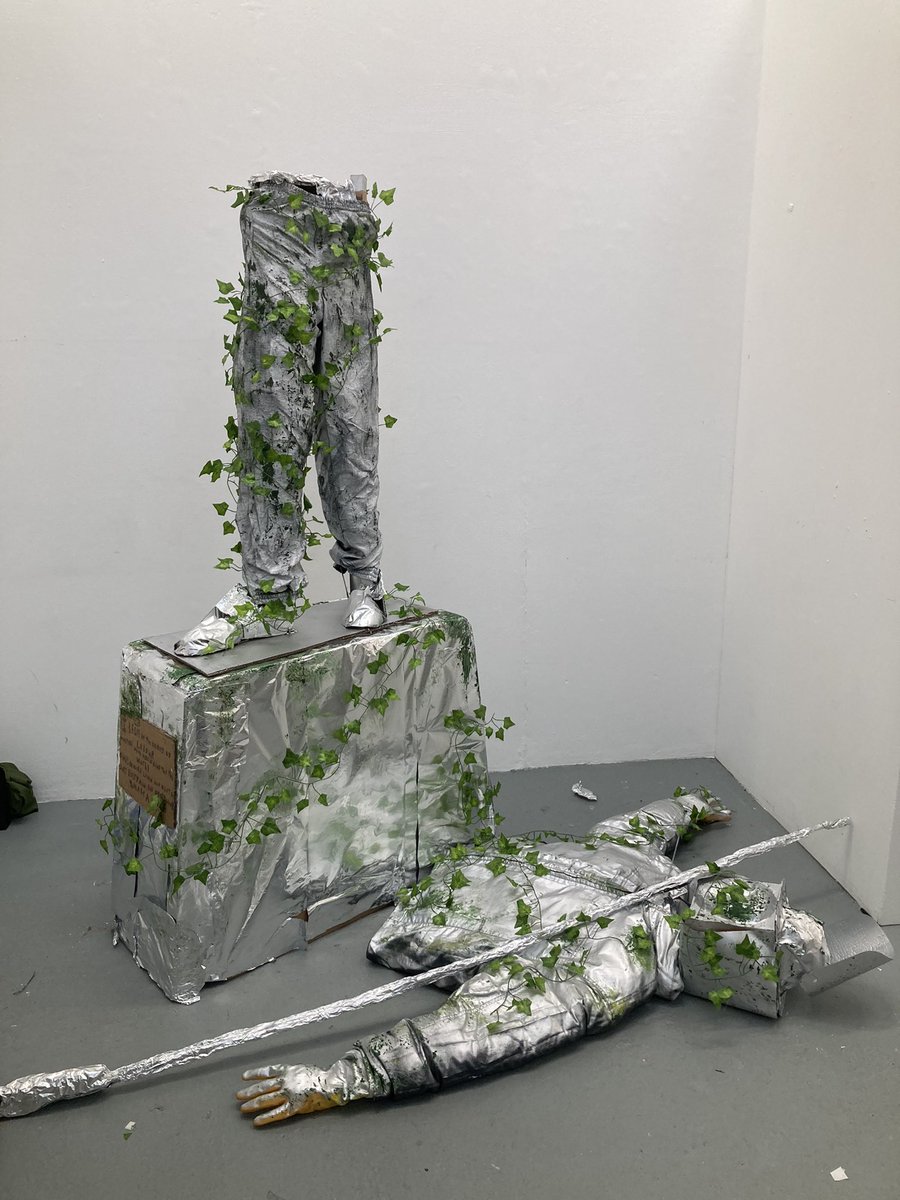 StaffsFoundatio's tweet photo. Monuments project finished: 7 takes on Stoke sculptures real and imagined. Here’s 4: Man of Steel, Wedgewood,  Mitchell, Cliff. well done @staffsuni_dta Foundation Art &amp; Design students for succeeding at such an ambitious first project. And thanks @Hugh_Wiliamson for joining us. https://t.co/hArkqse4an