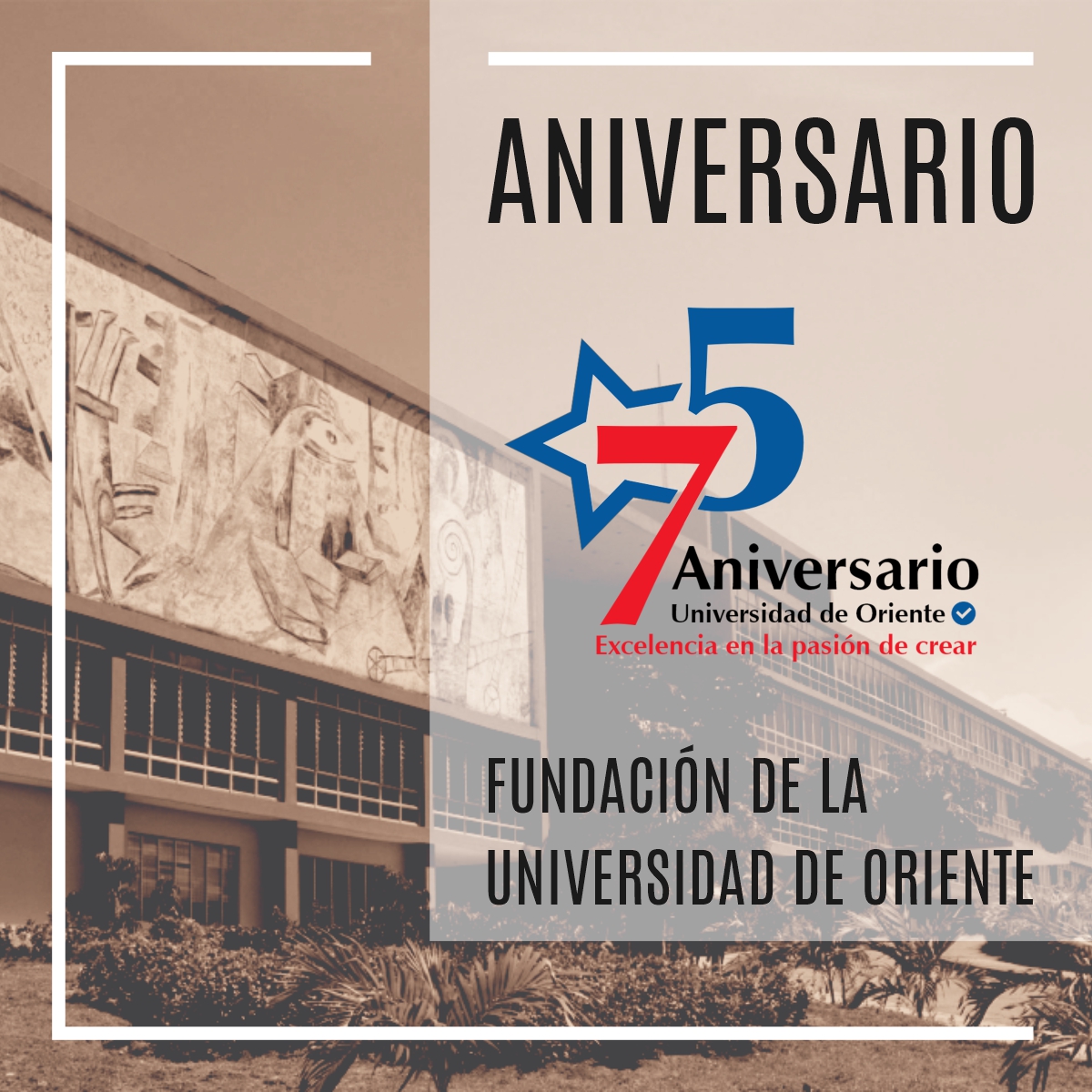 UOCuba's tweet photo. Llegamos al #75Aniversario de la fundación de la @UOCuba con la profunda convicción de ser pertinentes con la sociedad y el pueblo que nos creó. A toda la familia universitaria, muchas felicidades y éxitos para seguir construyendo el futuro con #Pasión y #Excelencia. https://t.co/Cf0gXtbkTU