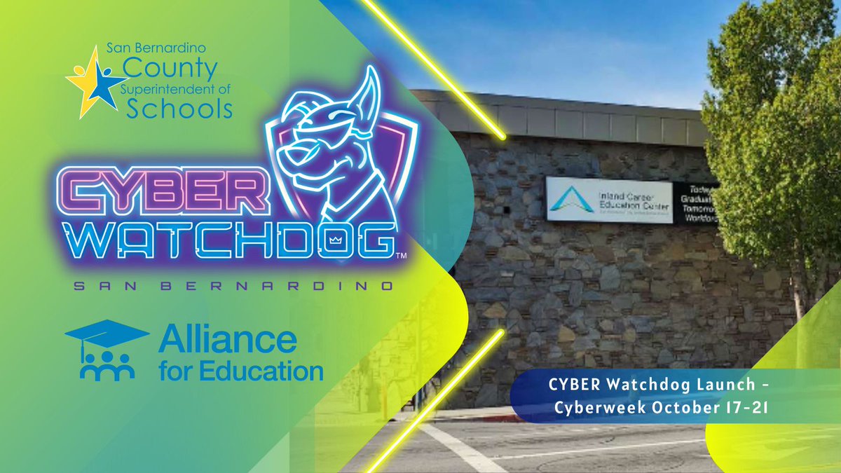 SBCo_ROP's tweet photo. #CyberWatchdog has arrived at Inland Career Education Center and will launch during #Cyberweek22 @InlandCareerEd @SBCo_ROP @SBC_Alliance https://t.co/qYJ0kr8EHL