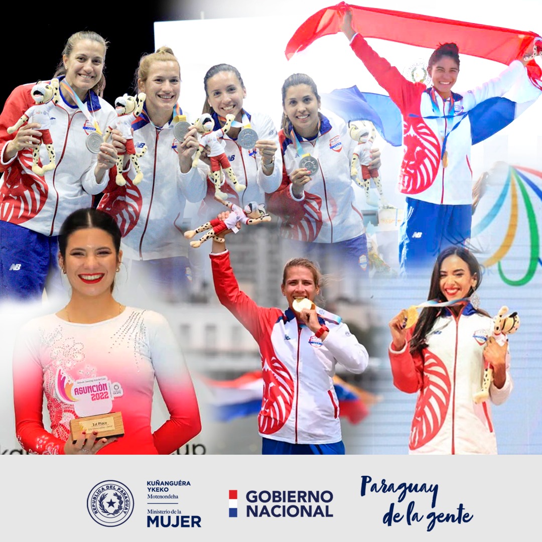 El <a href="/minmujerpy/">Ministerio de la Mujer</a>, celebra la destacada participación de las atletas paraguayas en los Juegos Suramericanos #ASU2022 de #Odesur, donde obtuvieron medallas de oro, plata y bronce, marcando momentos icónicos a nivel nacional e internacional. bit.ly/3Mdmg6m