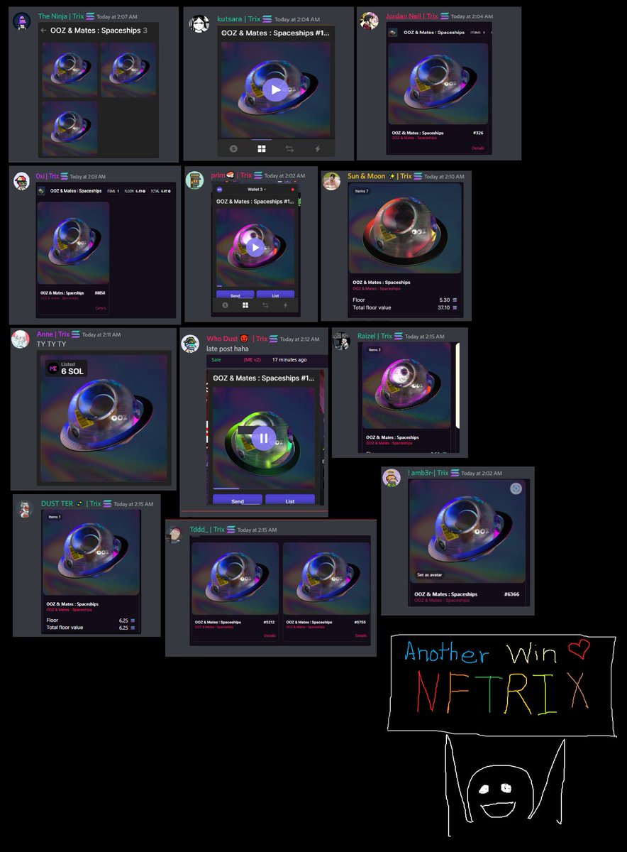 NFTrixDAO's tweet photo. Another W for tonight! Don't sleep on us🫡 @ooz_official https://t.co/YdKOJuZZZO