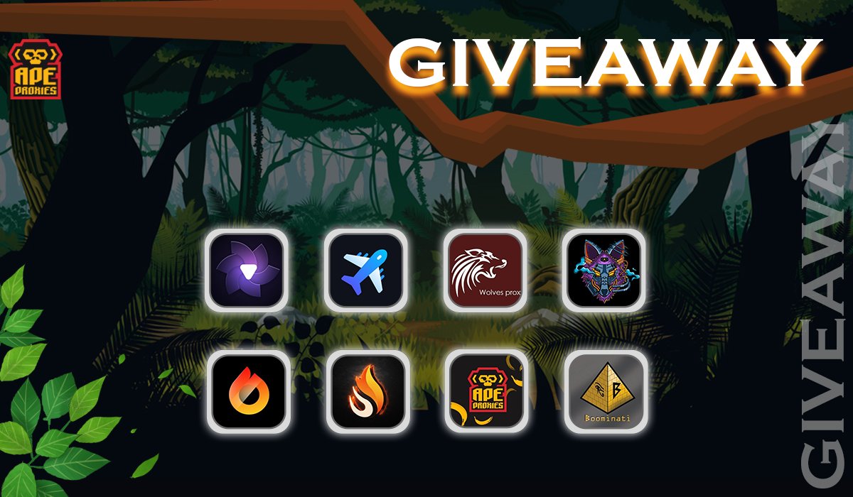 🥳🎁GIVEAWAY TIME🥳🎁

<a href="/BounceSoftware/">Bounce Software</a> 1XMonthly 
<a href="/RoboFox/">Robo Fox</a> 2x free Monthly
<a href="/AeroProxies/">AeroProxies</a> 5x monthly &amp; 1GB
<a href="/BlazingAIO/">BlazingAIO</a> 1x Gmail Pack
<a href="/WolvesProxy/">WolvesProxy</a> 3x2gb of P2 data 
<a href="/Boominati_io/">Boominati</a> 1x monthly
<a href="/apeproxy/">Ape Proxies</a> 1x 25ISP
<a href="/lbfcook/">LBF COOK™</a> 1x monthly

RULES TO FOLLOW👇
LIKE❤️
RT♻️
FOLLOW ALL✅
TAG 2👥