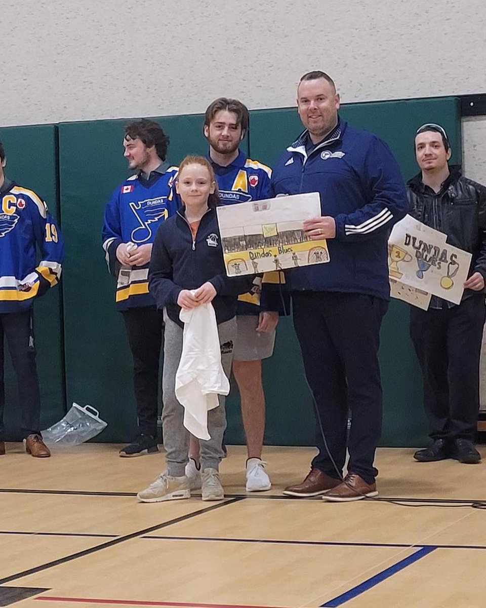DaneONeill2's tweet photo. The Dundas Blues players visited St Augustine Elementary today to speak and vote on posters that were made by these very talented grade1-6 students. Check out the new Blues Fans section where these colourful creative posters will be displayed for every home game. https://t.co/JzvH86Zg3r