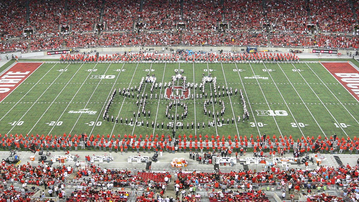 On this day in 1922, <a href="/OhioStateFB/">Ohio State Football</a> played its first game in Ohio Stadium. Happy 100th birthday, 'Shoe. We made you a cake. #GoBucks🎂💯