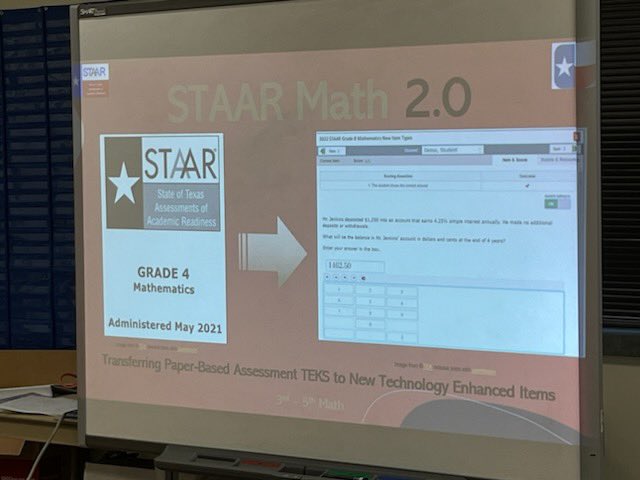 STAAR 2.0, Mading ES is ready for you. Teachers are diving deep into the redesigned state test to deliver the best instruction to ensure student success!!!!