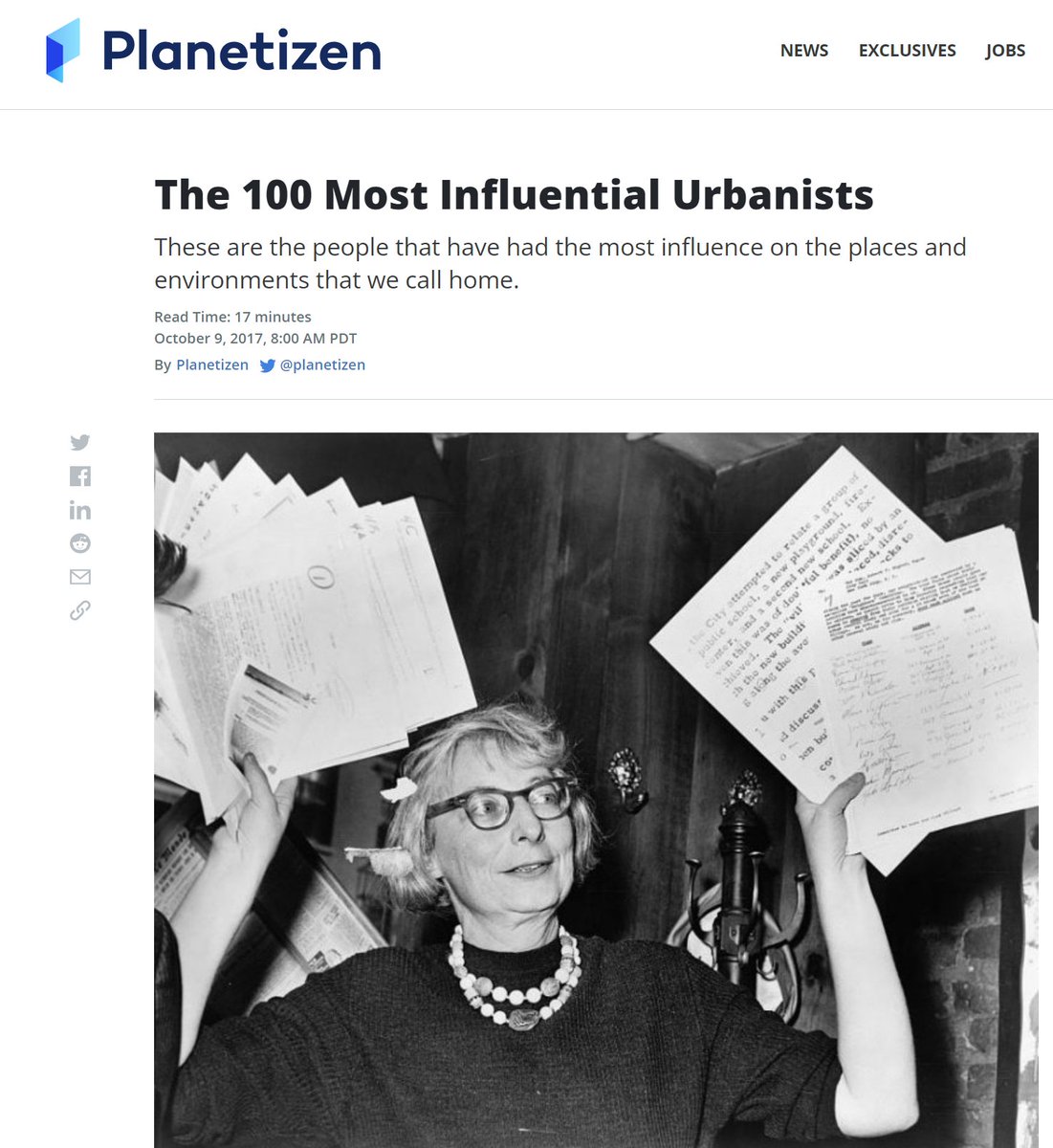 Someone asked about education &amp; experience. MBA from School of Management at UCLA (top 100 most inspirational alumnae in school's history). Honorary doctorate in Urban Planning from SLU, one of best Swedish universities. In Planetizen's Top 100 Most Influential Urbanists (44).