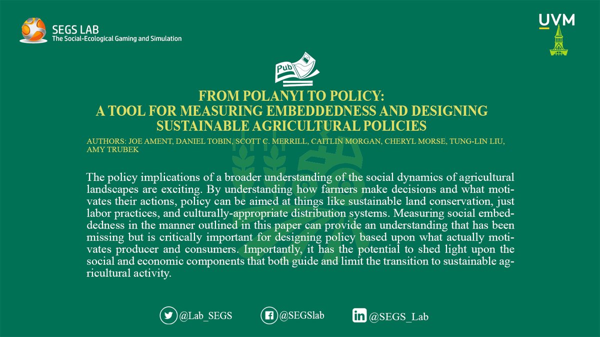 🔖Publication Alert! From #Polanyi to policy

Read what our researchers at #SEGSLab has published <a href="/FrontiersIn/">Frontiers</a>: rb.gy/8qucri
#SusAgri #AcademicTwitter #SEGSLab 
@cbradleymorgan <a href="/foodsystems4all/">Tung L.</a>