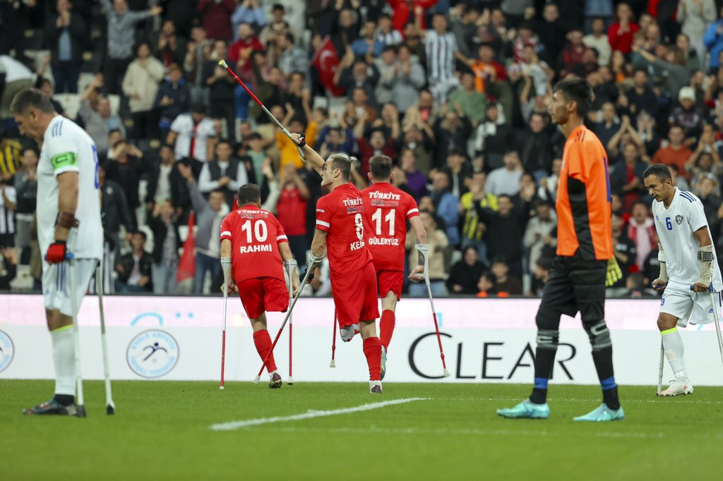 MilliTakimlar's tweet photo. FİNALDEYİZ! 💪

Ampute Futbol Millî Takımımız, Dünya Kupası yarı finalinde Özbekistan'ı Ömer Güleryüz’ün golüyle 1-0 mağlup etti ve finalde Angola’nın rakibi oldu. 🇹🇷 #BizimÇocuklar https://t.co/OYJ2ZE8WG9