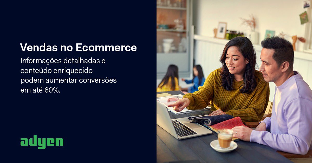 AdyenBrasil's tweet photo. A atratividade da oferta de produto no ambiente do ecommerce pode ir muito além. As vitrines digitais têm como aliado o nível de informações sobre a empresa e a potencial aquisição em questão. E, uma vez exposto com qualidade, o produto pode ter um aumento de até 60% na conversão https://t.co/ESYwwtrWVt