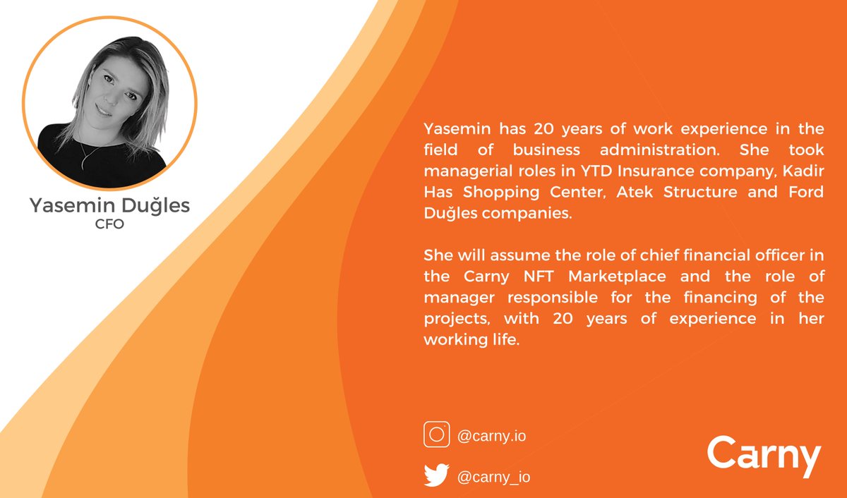 Meet Carny Team! (4/6)

Yasemin Duğles - CFO