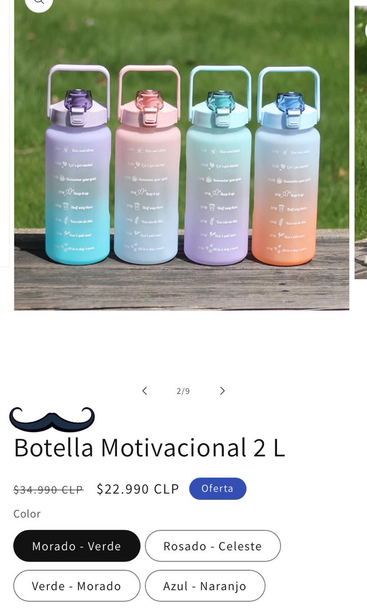 abiemalibu's tweet photo. Traje botellitas de 2 litros de agüita motivacionales para que se hidraten precio de referencia es de más de 20.000 yo las traje a 12.990- 
Mañana hay envíos si quiere encargar ✨♥️ https://t.co/vVhzLcKKqb