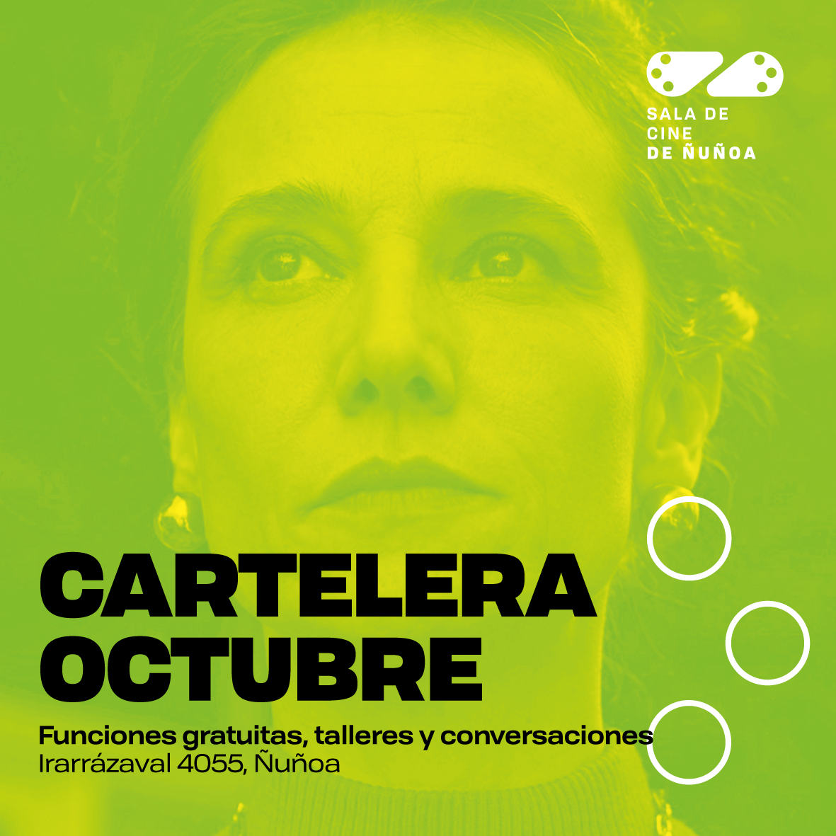 culturanunoa's tweet photo. Programa tu semana y visítanos en la Sala de Cine de #Ñuñoa 🍿✨ ubicada dentro de la Casa de la Cultura de la comuna, en Irarrázaval 4055📌
Te esperamos con programación gratuita y para toda la familia 🙆🏻♀️🍀
+Info en 📲 https://t.co/MZ8q7CkFvd
#VolverAMirarnos https://t.co/75DS8EU2YD