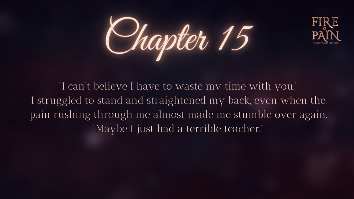 Chapter 15 of FIRE &amp; PAIN - A Vampire's Tragedy is now available on Inkitt. 🔥
Read it here:
inkitt.com/stories/fantas…
or start reading from the beginning: 
inkitt.com/stories/fantas…

♥

#fantasy #inkitt #inkittbooks #writingcommunity #freebooks #writerscommunity #amwriting