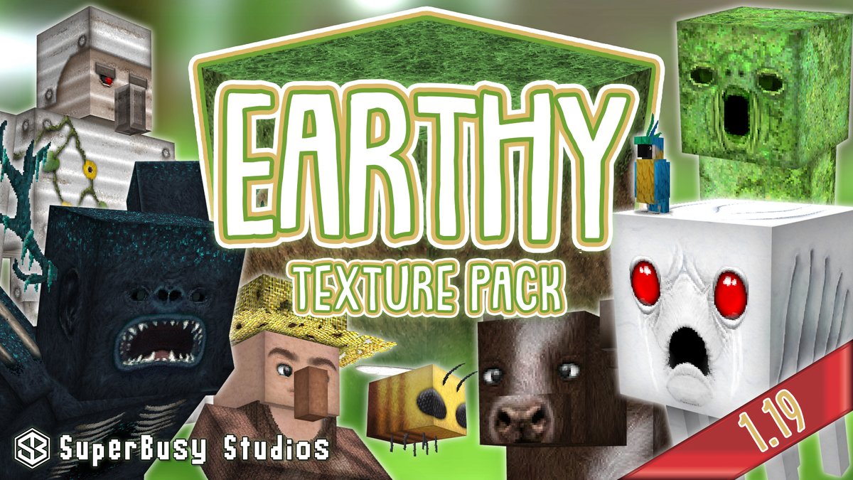 SuperBusyMC's tweet photo. Come check out Earthy Texture Pack! Available at CurseForge and PlanetMinercraft #Minecraft #texturepack #resourcepack #gaming 
@PlanetMinecraft @CurseForge 

https://t.co/qMKq8WVozC https://t.co/get3DnjPCH