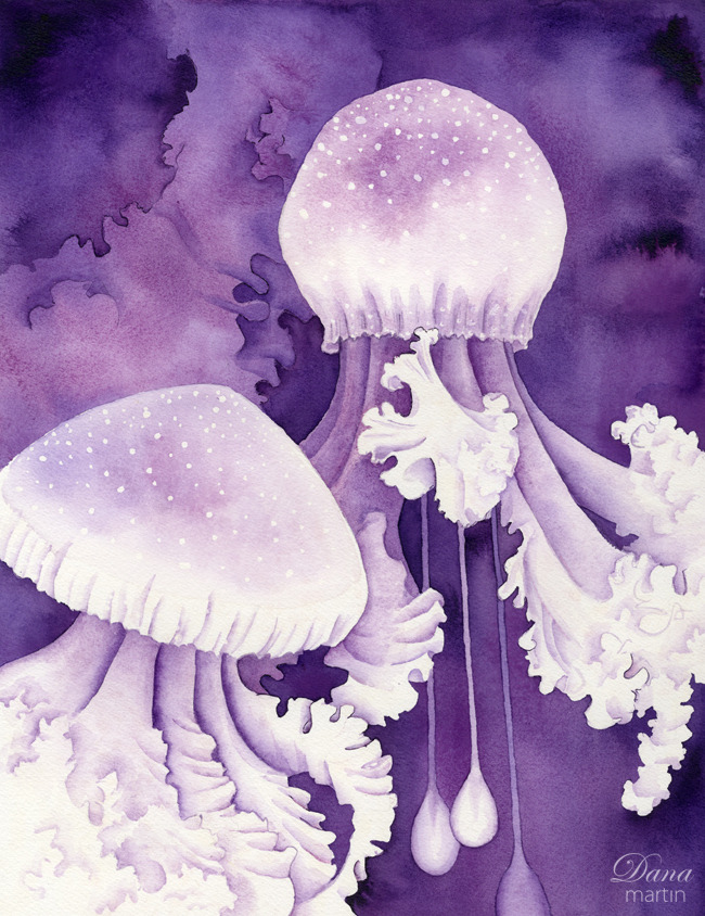 #ParmaViolet &amp; #AuriculaPurple jellyfish for this week's #colour_collective