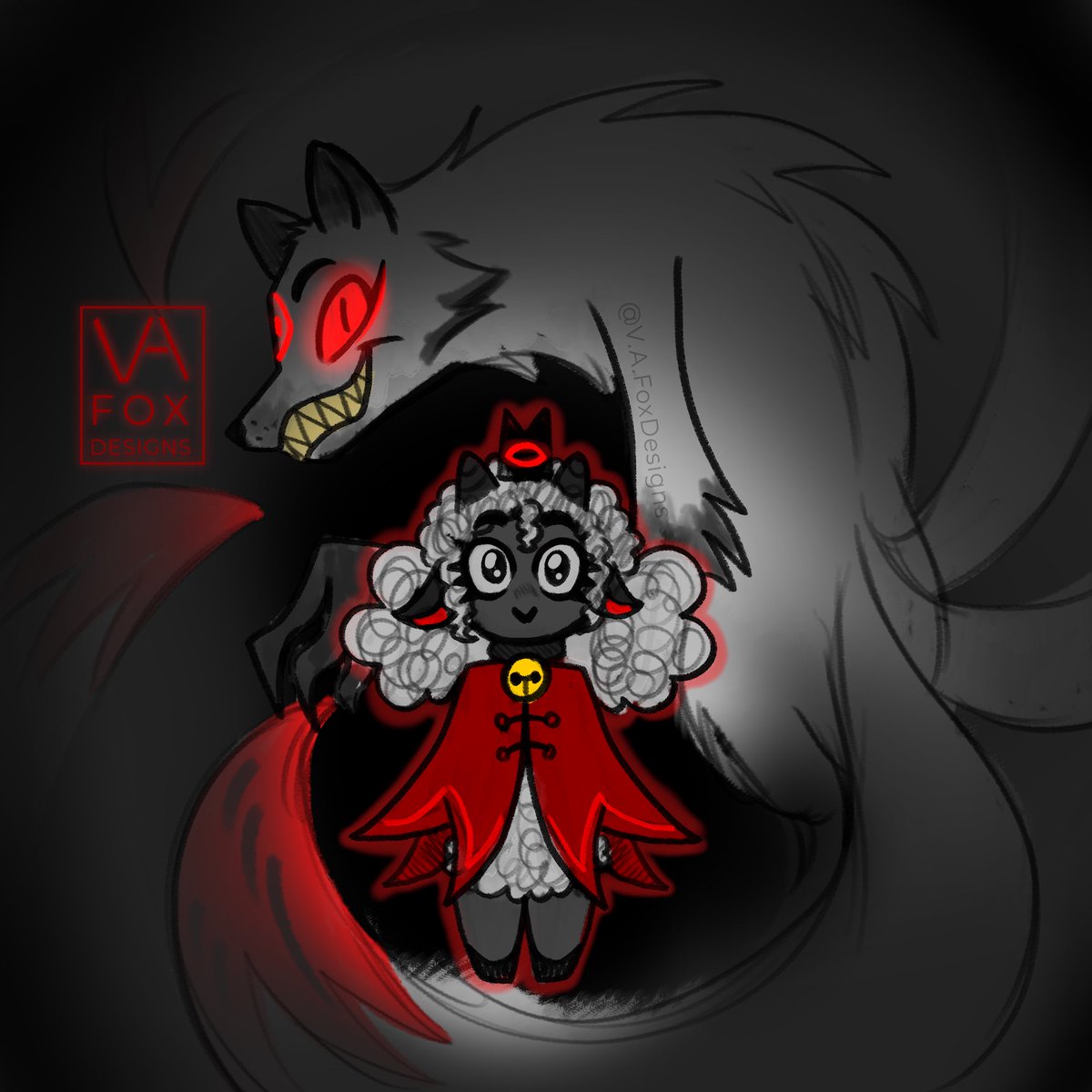 VAFoxDesigns1's tweet photo. Day 7: Cult/Demon🐑🩸 some cult of the lamb inspired characters, the lamb cult leader and a shape shifting fox demon🦊💜 
#CultoftheLamb #cultofthelambfanart #CultoftheLambArt https://t.co/mPRjS2fV9N