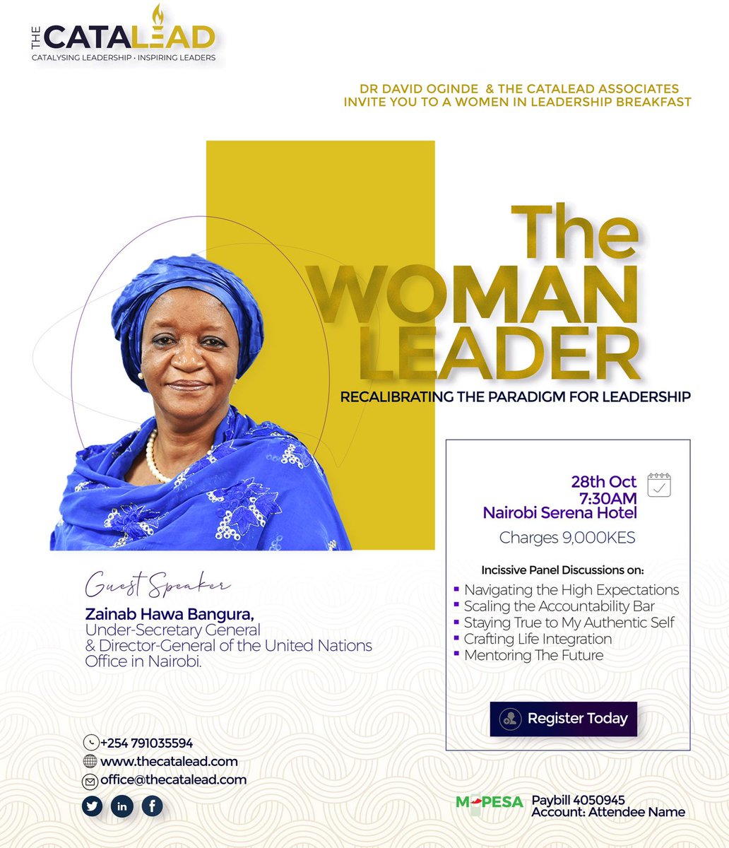 Join us for a robust conversation on the Woman Leader.