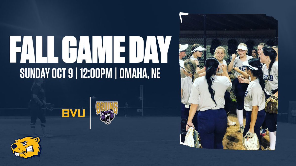 Come see us in action on Sunday #BeaverNation! Little different competition than the Wrestling team 😉 🗓 Sunday Oct. 9 📍 2101 O. Street - Omaha, NE ⏰ First pitch NOON 🆚 Bellevue University #RollBeavs #BeaverGameDay