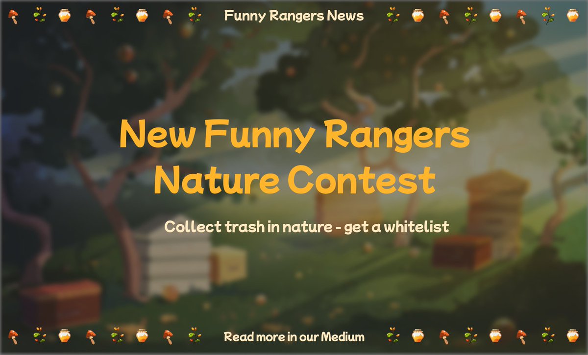 New Funny Rangers Nature Contest
medium.com/@funnyrangers/…
#NFT #NFTs #NFTDrop #Drop #WAX #NFTpacks 
#AtomicHub #NFT #WAXP #PlayToEarn #NFTGiveaways #Giveaways #WAX